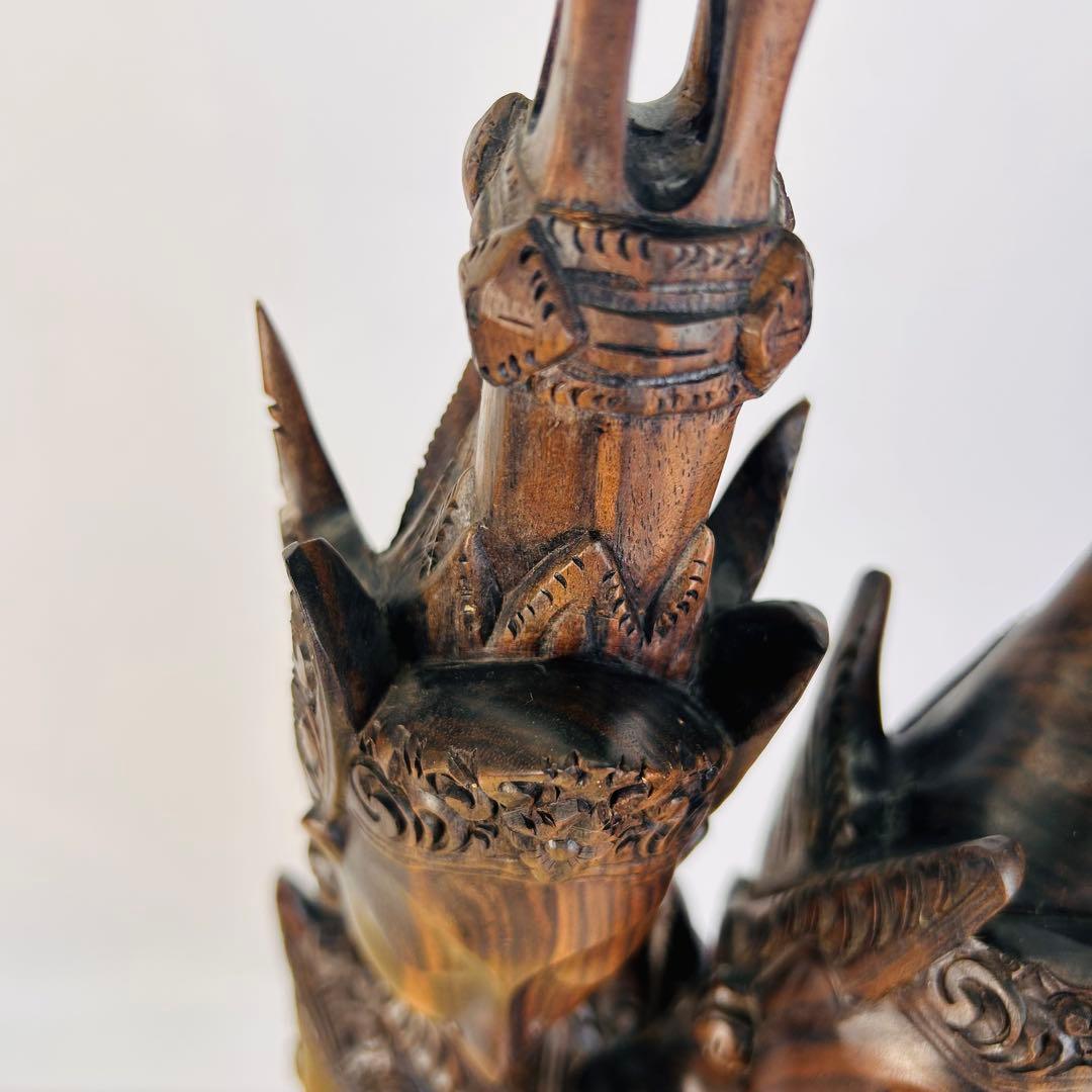 バリ島 木彫り 女性像 2人 高さ80cm 彫刻 黒檀 アンティーク 置物