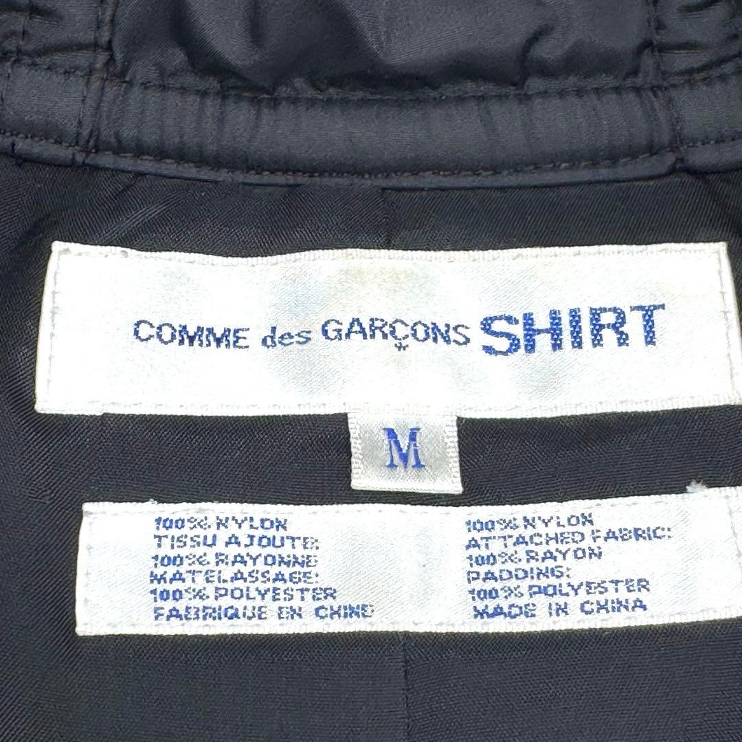 美品　コムデギャルソンシャツ　ブラック　メンズオム　ナイロンダッフルコート M