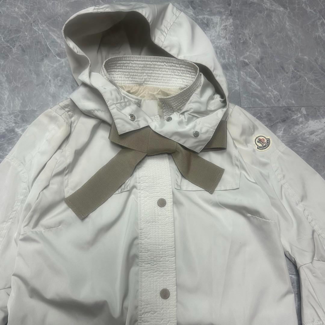 モンクレール×サカイ　2way ナイロンコート　フード　ライトグレー