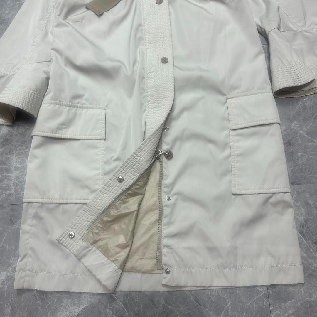 モンクレール×サカイ　2way ナイロンコート　フード　ライトグレー