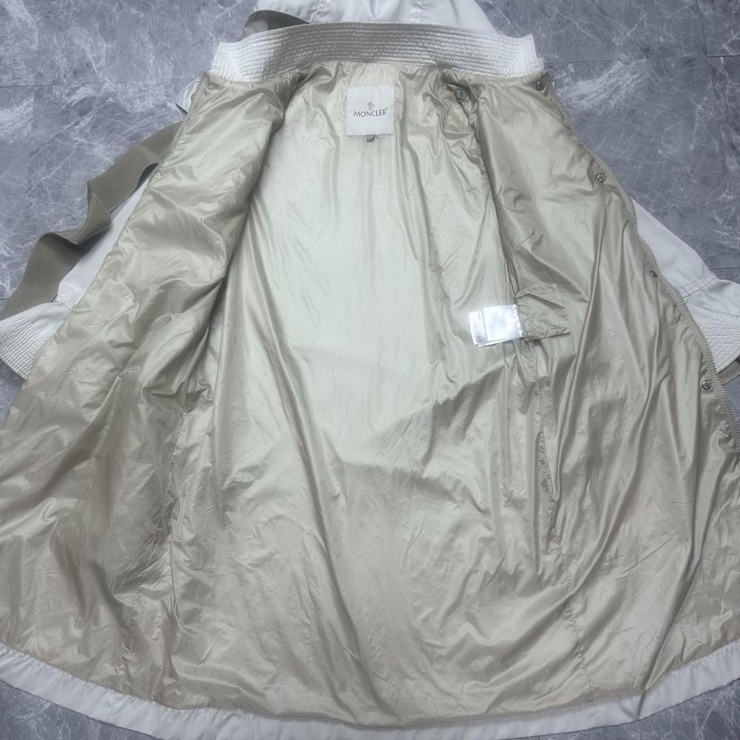 モンクレール×サカイ　2way ナイロンコート　フード　ライトグレー