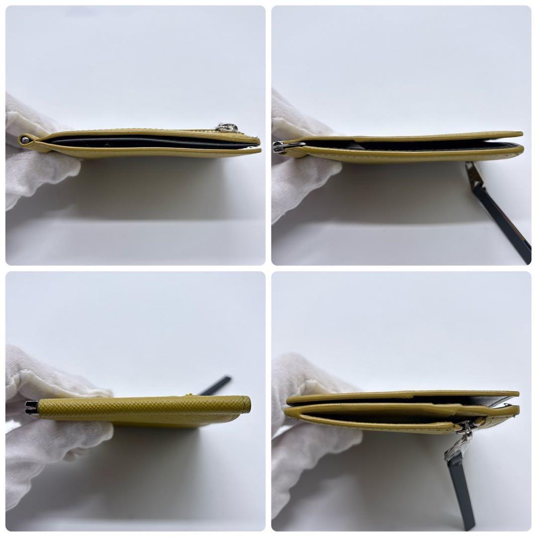 現行 ポールスミス ブライトストライププラー マネークリップ イエロー系 ロゴ