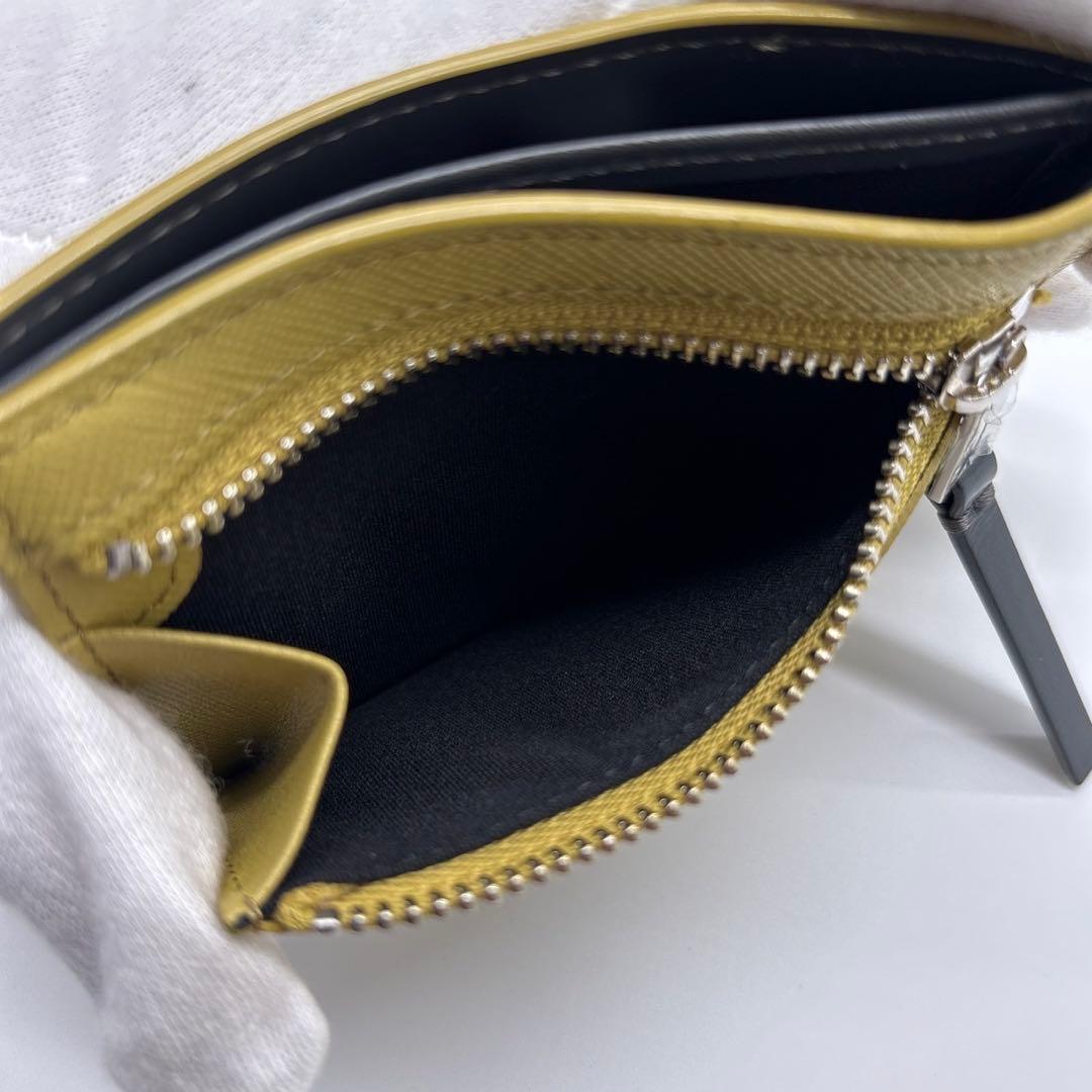 現行 ポールスミス ブライトストライププラー マネークリップ イエロー系 ロゴ