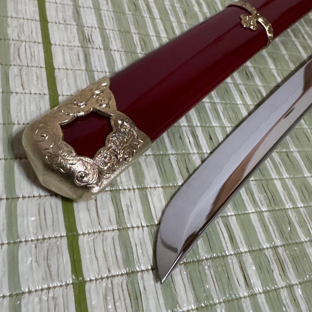 模造刀　模擬刀　武士　侍　伝統工芸　剣　ソード　太刀　小太刀　鞘　鍔　赤　朱色