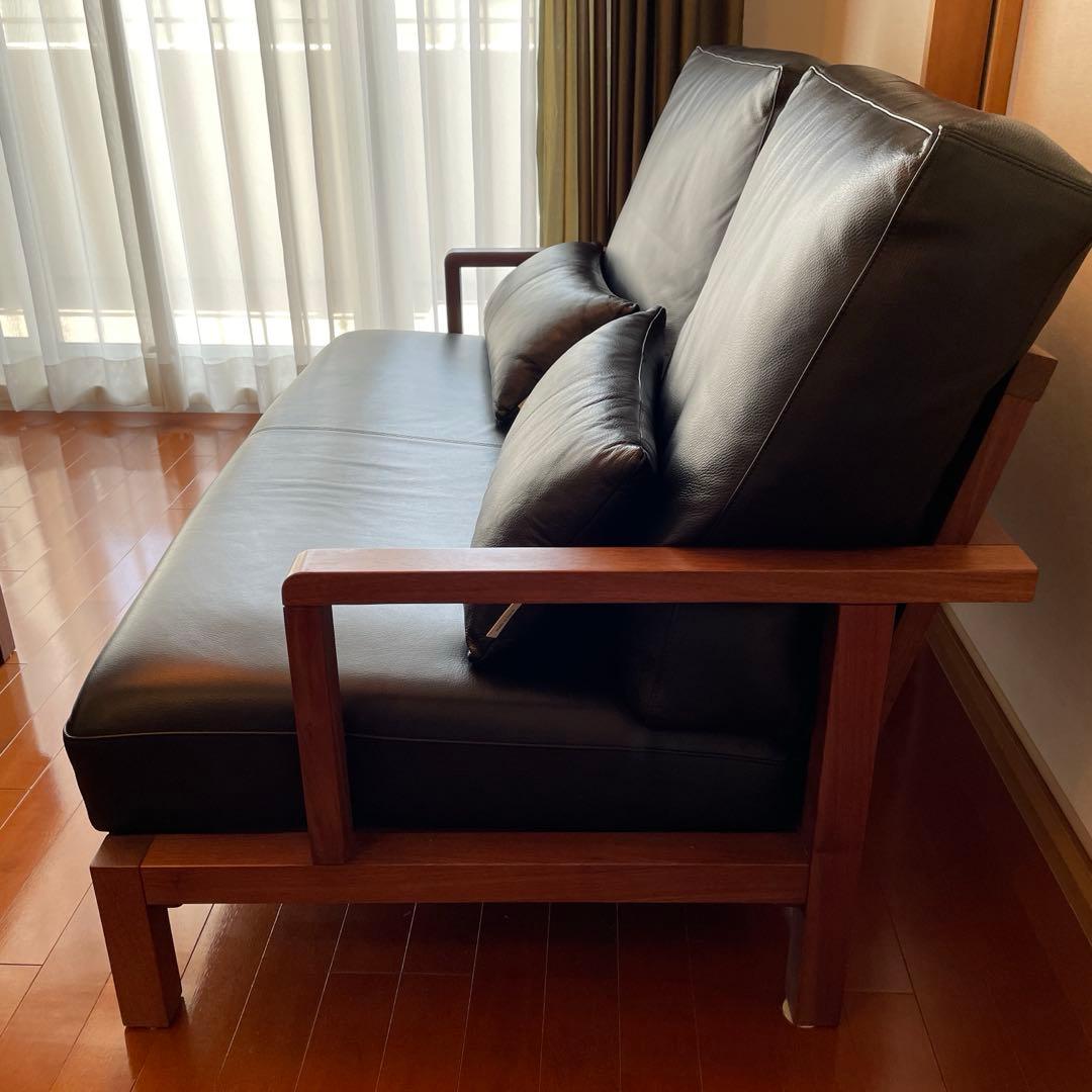 早い者勝ちFLANNELSOFA フランネルソファー　本革　オットマン、テーブル