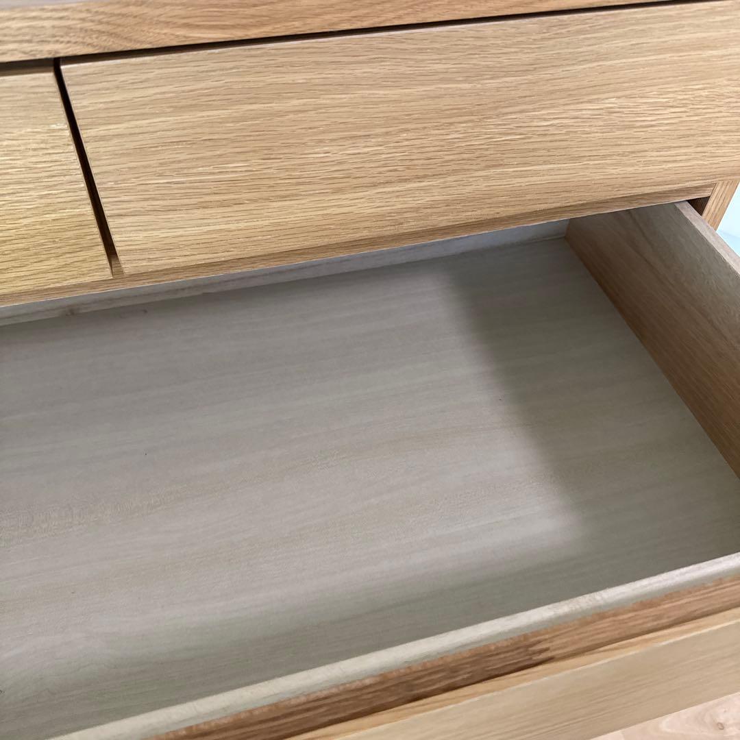 無印良品　木製チェスト４段　オーク材突板