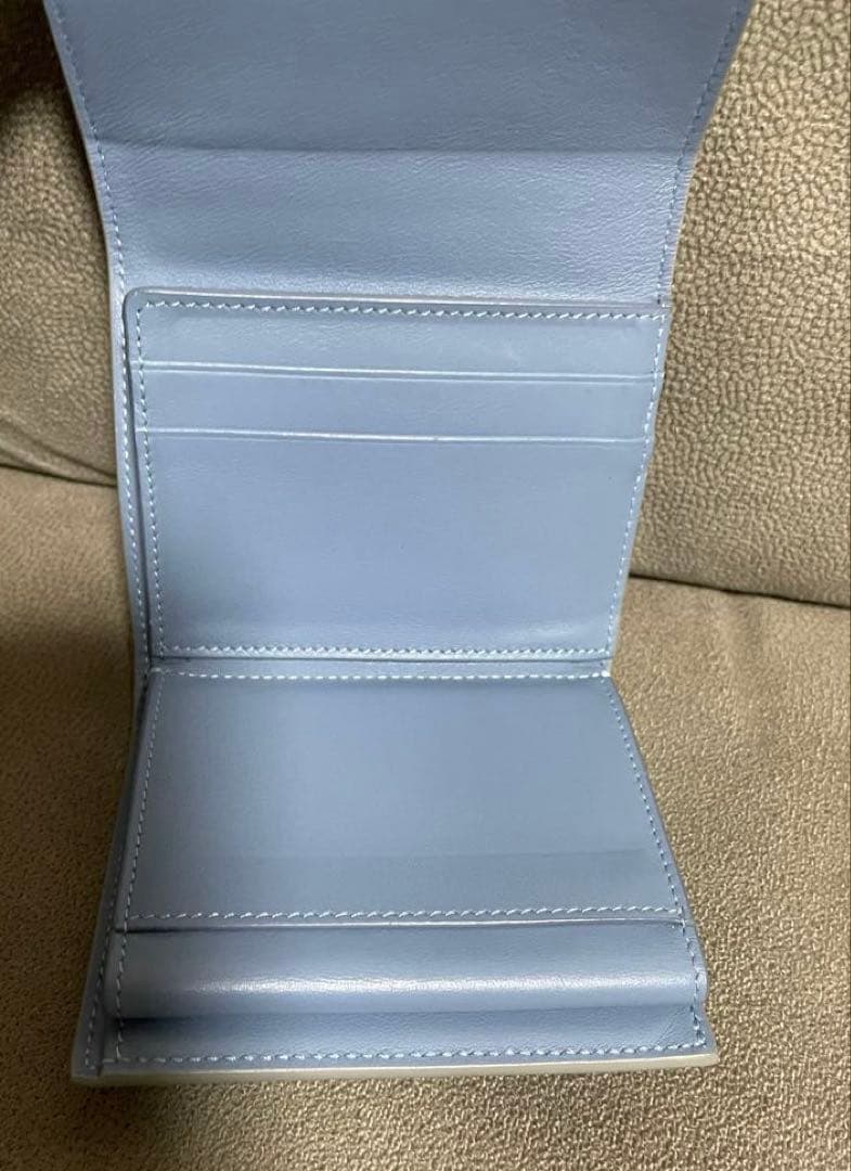 美品 セリーヌ　レザースモールフェールデッド　マルチファンクション　三つ折り財布