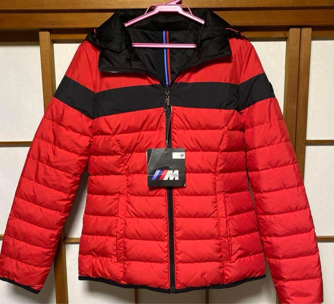 リバーシブル 赤黒ダウンジャケット新品タグ付き子供160cm-レディースM