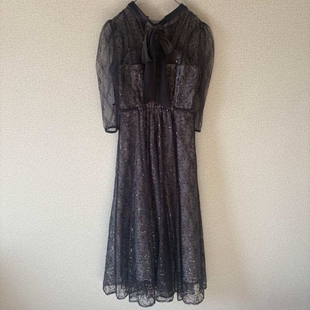 snidel スナイデル　スパークルレースドレス　グレー