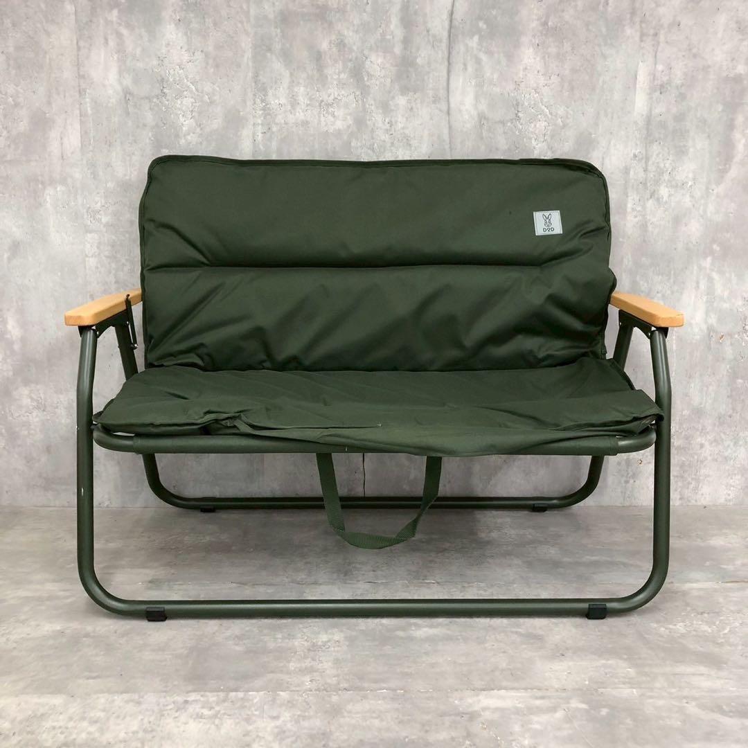 【室内外/車内にも！】DOD グッドラックソファ カーキ 折り畳み