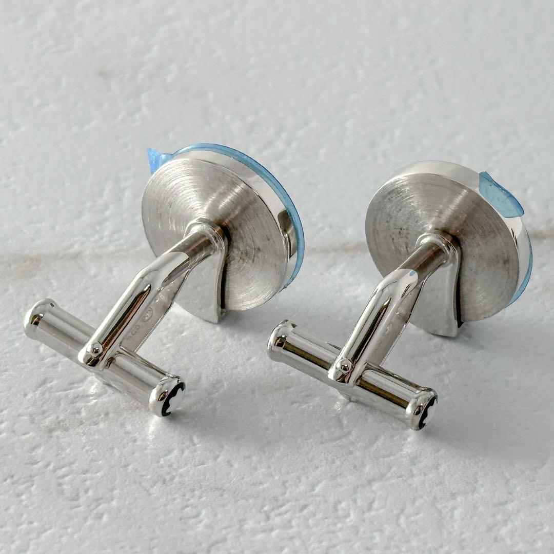 未使用　MONT BLANC　モンブラン　ラウンドトップ　カフス　シルバー925