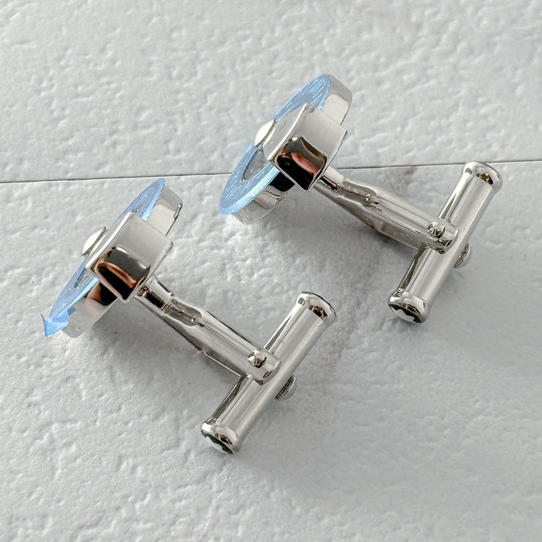 未使用　MONT BLANC　モンブラン　ラウンドトップ　カフス　シルバー925