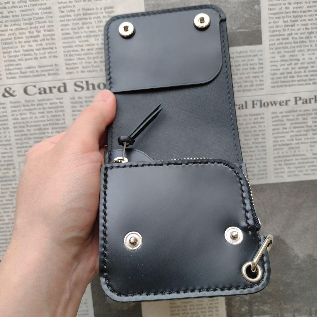 訳あり　総コードバン　ショート　トラッカーウォレット　ハンドメイド