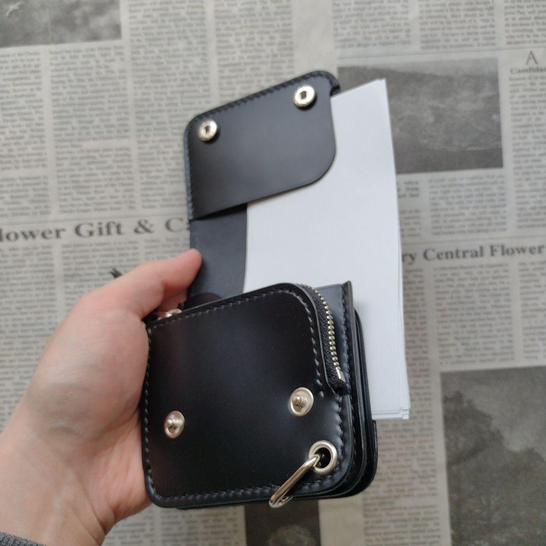 訳あり　総コードバン　ショート　トラッカーウォレット　ハンドメイド