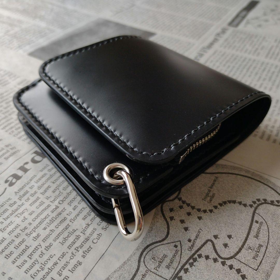 訳あり　総コードバン　ショート　トラッカーウォレット　ハンドメイド