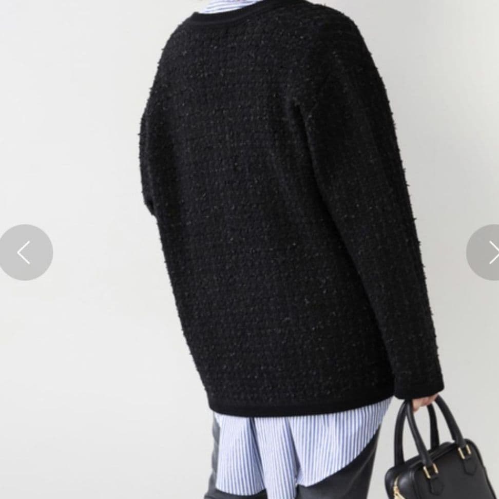 新品　ジャーナルスタンダードレリューム TWEEDYニットジャケット　黒