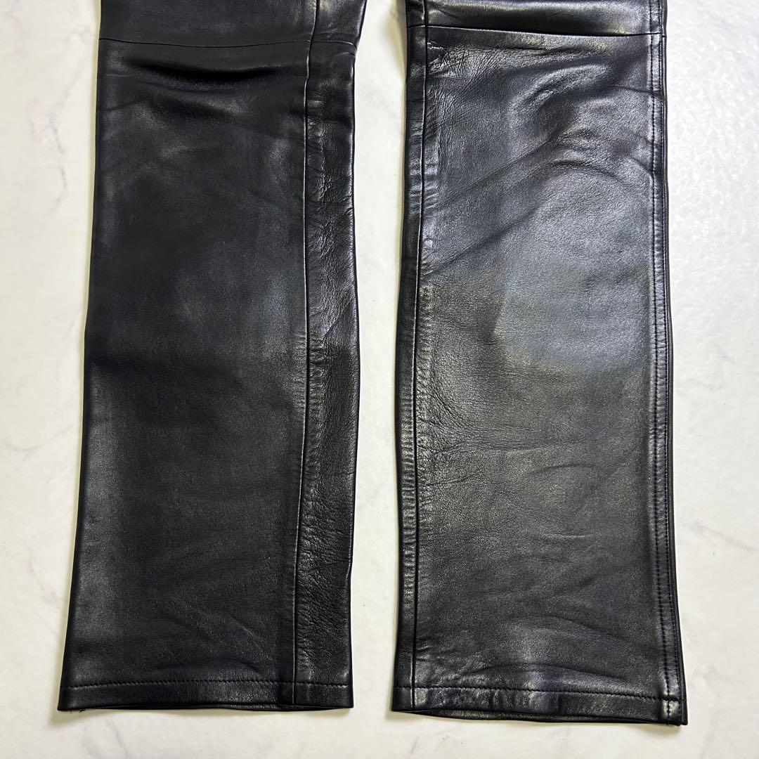 【90s】フランス製 アニエスベーオム レザーパンツ 38 羊革 サンライズ期