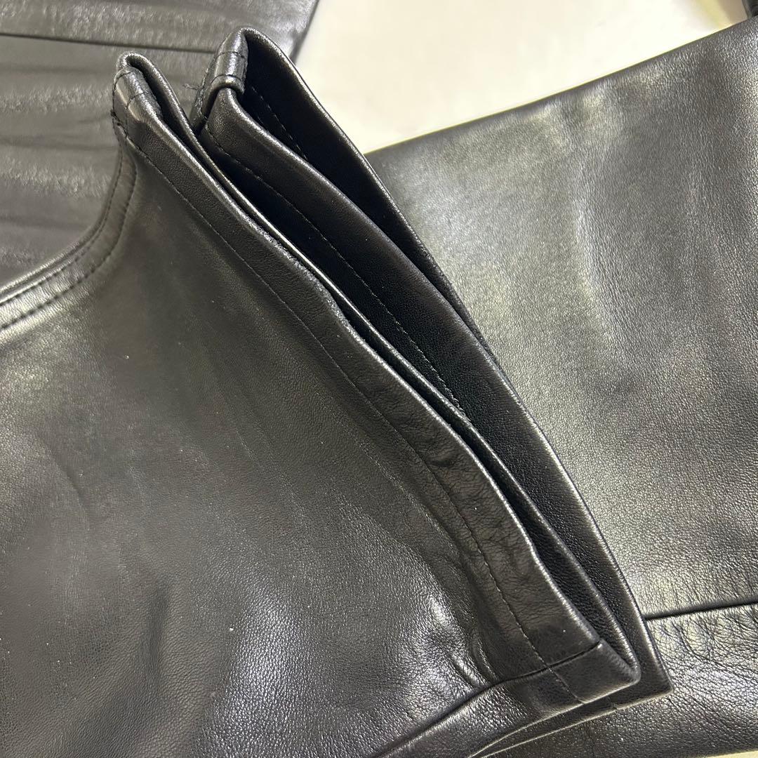 【90s】フランス製 アニエスベーオム レザーパンツ 38 羊革 サンライズ期