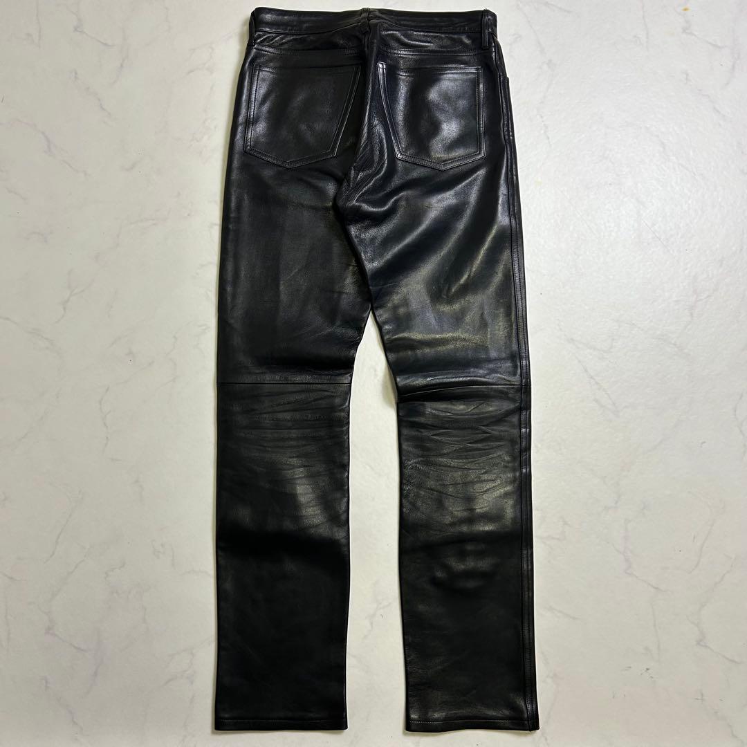 【90s】フランス製 アニエスベーオム レザーパンツ 38 羊革 サンライズ期