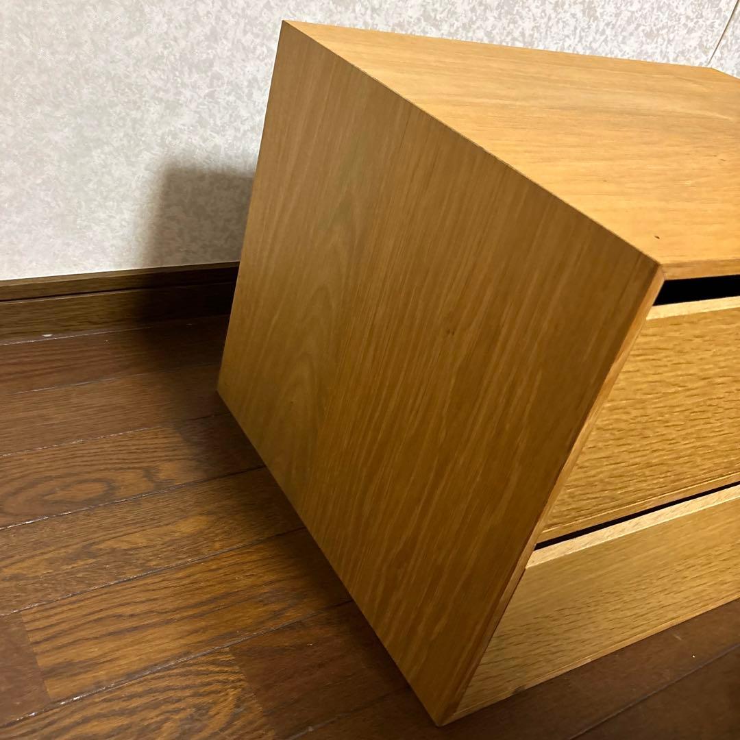 【美品】無印良品 木製収納ケース ステンレスユニットシェルフ用 廃盤品