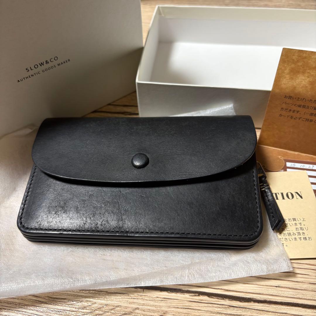 SLOW&CO 二つ折り財布　ブラック