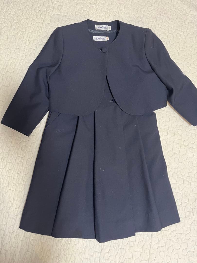 美品 ミキハウス　フォーマル　お受験　110 アンサンブル　ウール