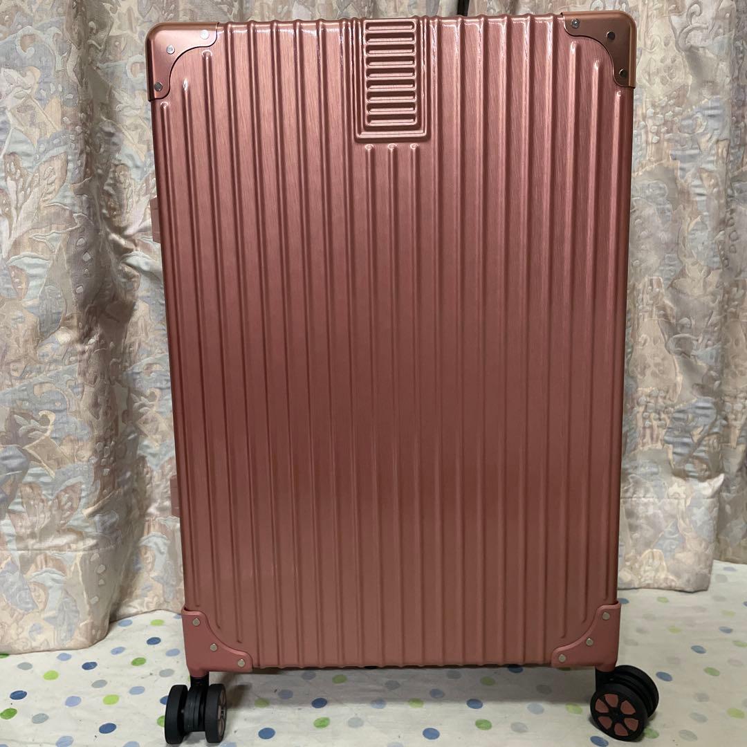 アルミスーツケース　Mサイズ　ローズゴールド
