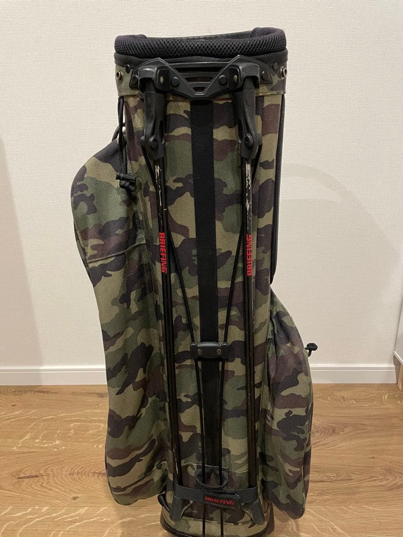 カズ　BRIEFING グリーンカモ　迷彩 スタンドゴルフバッグ