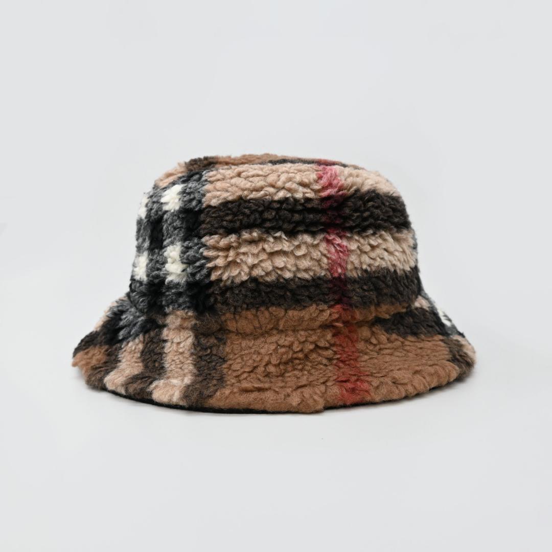 ■ 47932★バーバリー リバーシブル バケットハット ノバチェック　ボア