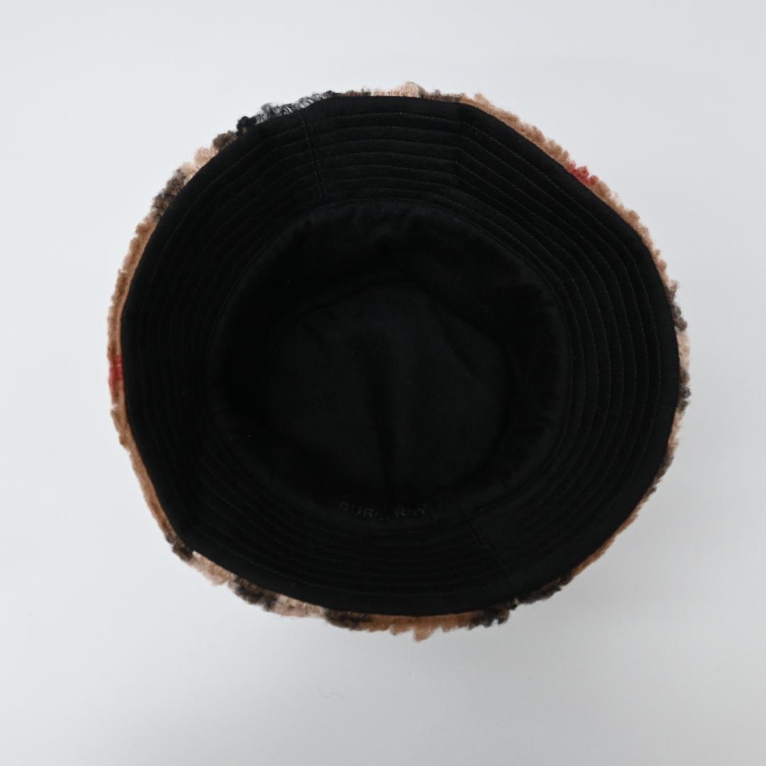 ■ 47932★バーバリー リバーシブル バケットハット ノバチェック　ボア