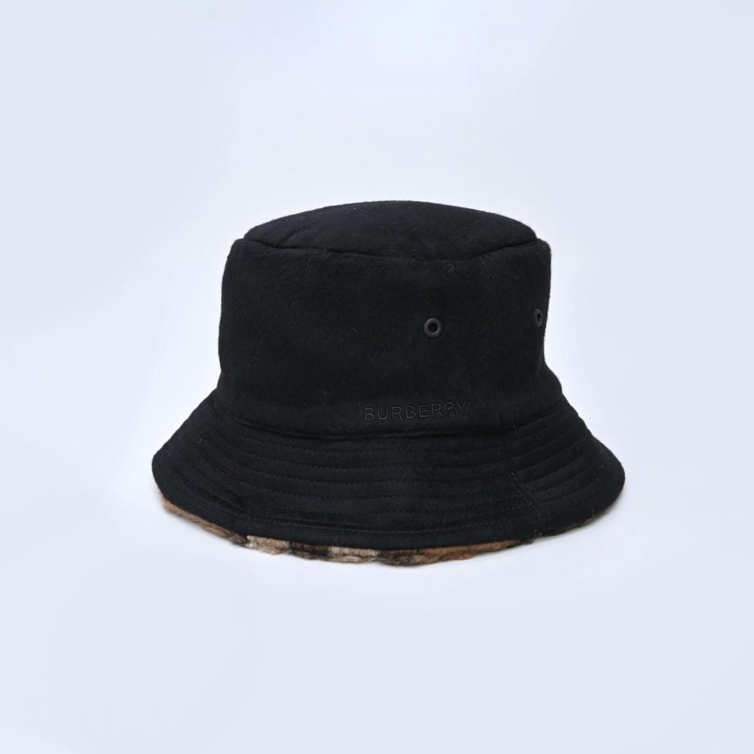 ■ 47932★バーバリー リバーシブル バケットハット ノバチェック　ボア