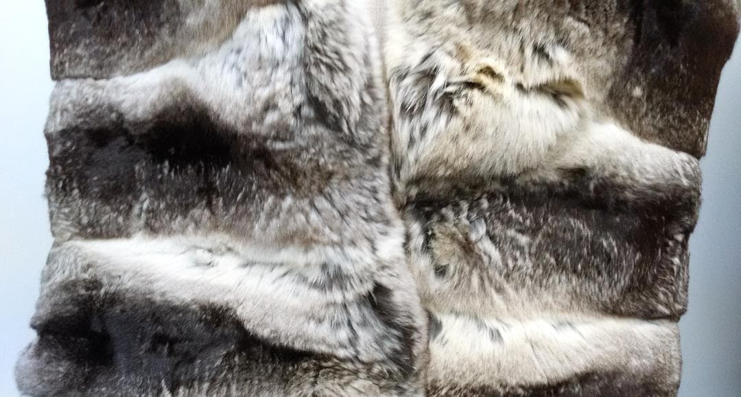 チンチラ　毛皮　大判ショール　　ファーストール　ふわふわ