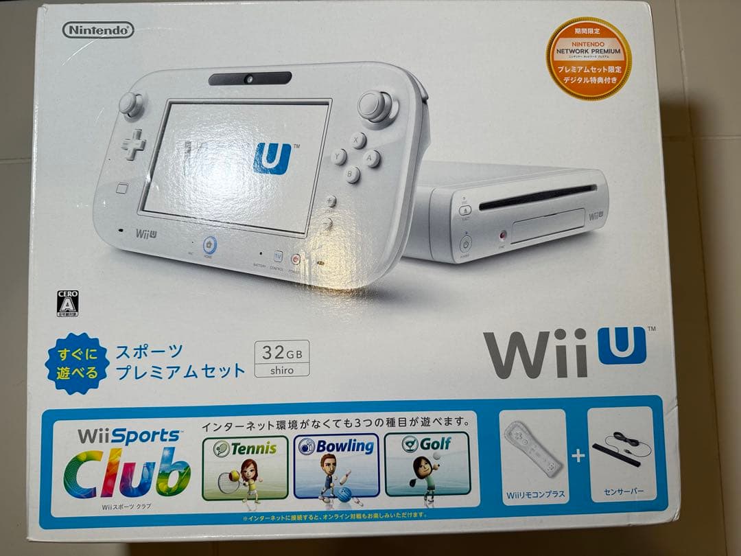 Ｎintendo wii Ｕ スポーツプレミアムセット+人気ソフト３本等セット
