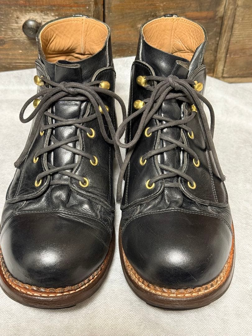 ミハラヤスヒロ　ブーツ　ロガーブーツ　キャップトゥ　ブーツ