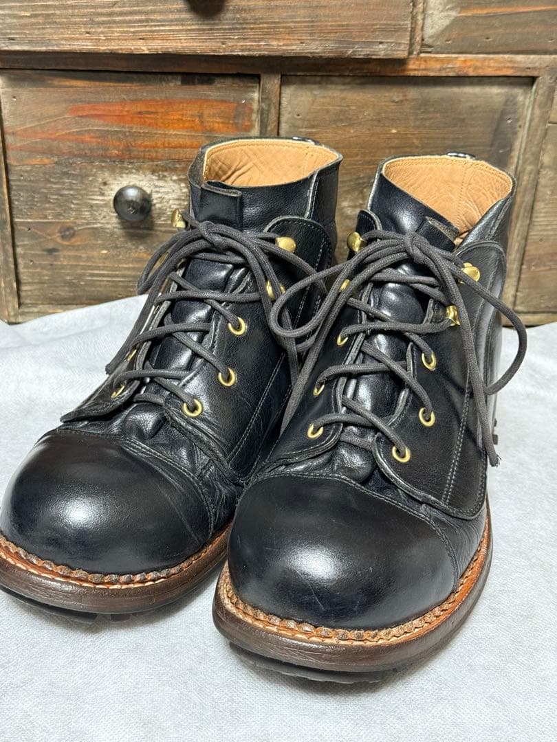 ミハラヤスヒロ　ブーツ　ロガーブーツ　キャップトゥ　ブーツ