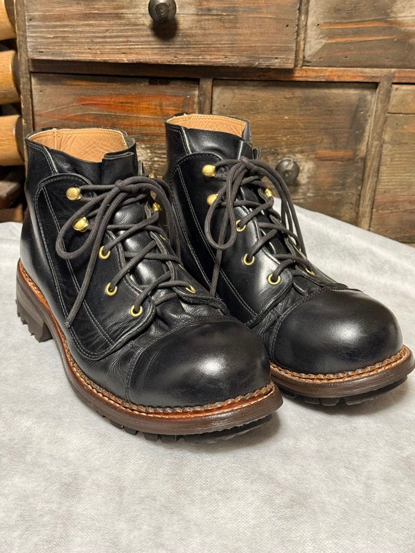 ミハラヤスヒロ　ブーツ　ロガーブーツ　キャップトゥ　ブーツ