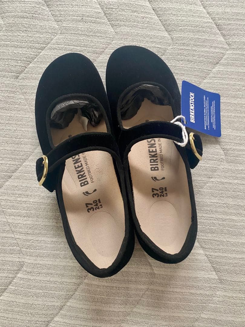 完売品新品タグ付きビルケンシュトックサンタクラリタベルベット黒24cm(37)