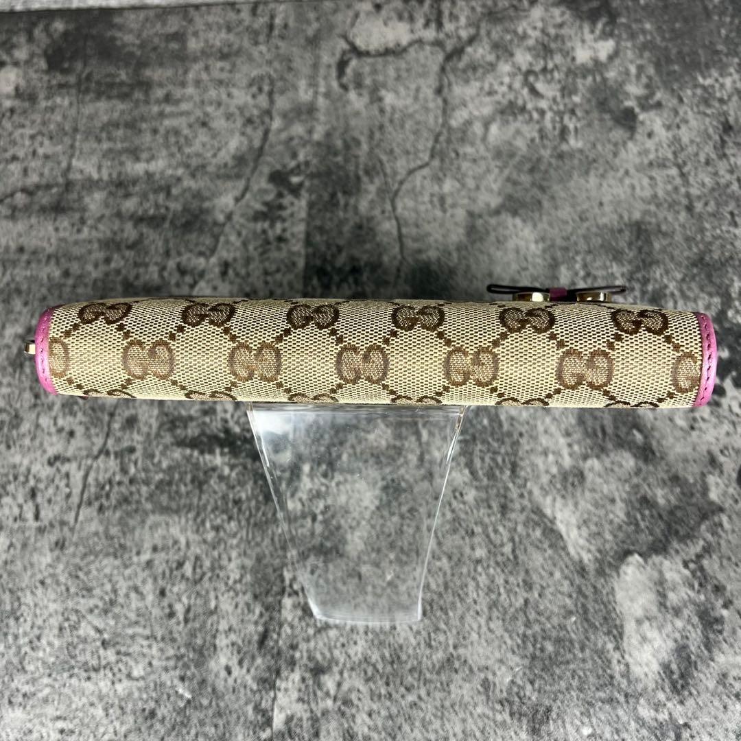 GUCCI GG キャンバス ハート リボン インターロッキング 長財布