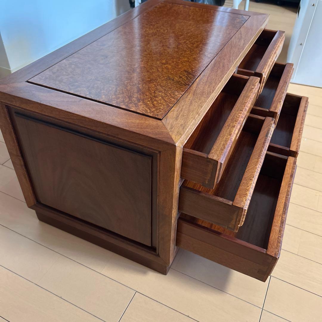 唐木家具　アンティーク　木製 6引き出しタンス ブラウン　チェスト