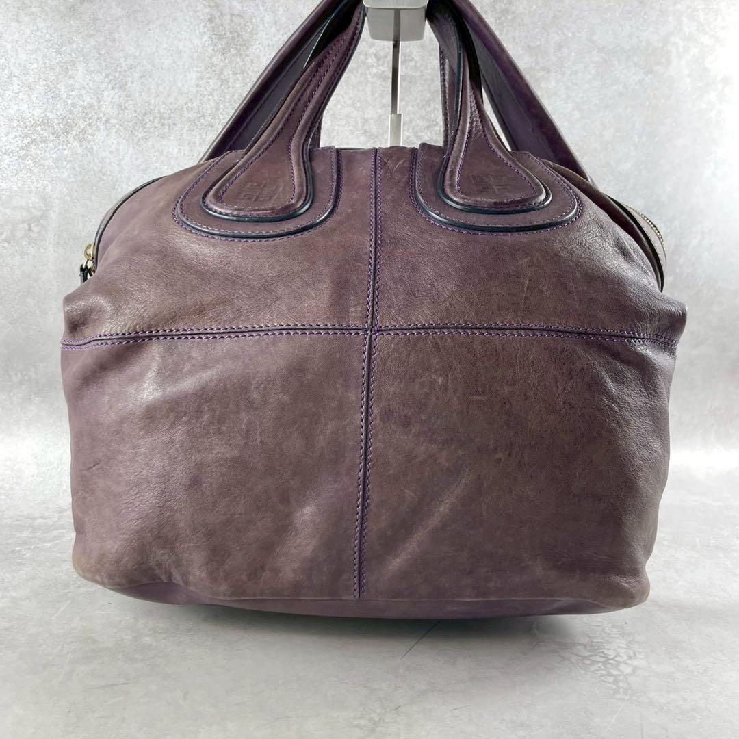 GIVENCHY ナイチンゲール 2way ジバンシー ボストンバッグ 濃紫