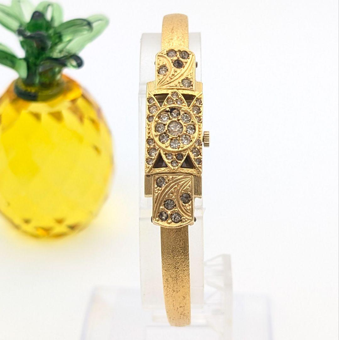 【稼働/希少】 chandler クォーツ腕時計 バングルウォッチ レディース