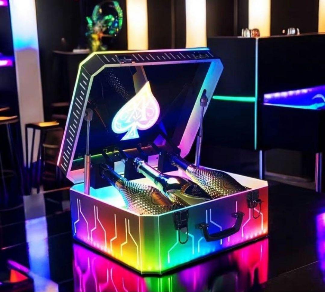 ボトルケース　LED　アルマンド アタッシュケース ディスプレイ シャンパン