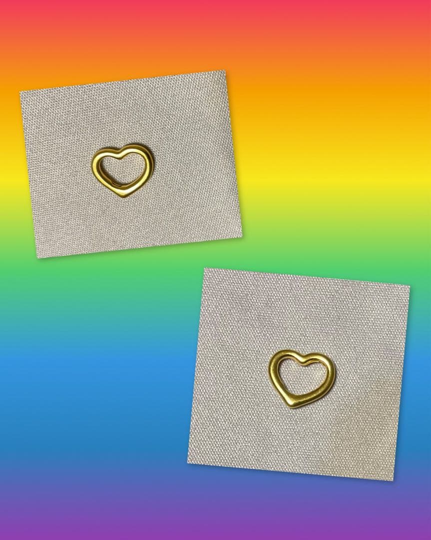 ハートのペンダントトップ　約10mm　マット（?）加工　足金999刻印