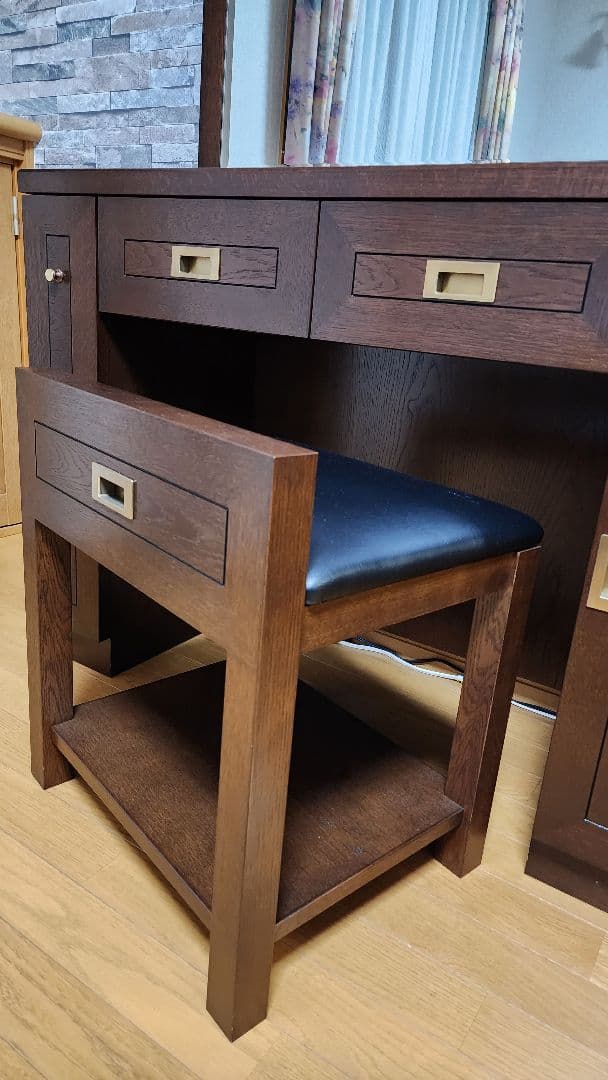 高級木製キャビネット・サイドボード 鏡台 ドレッサー