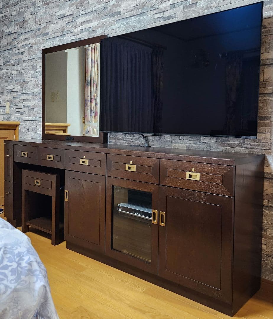 高級木製キャビネット・サイドボード 鏡台 ドレッサー