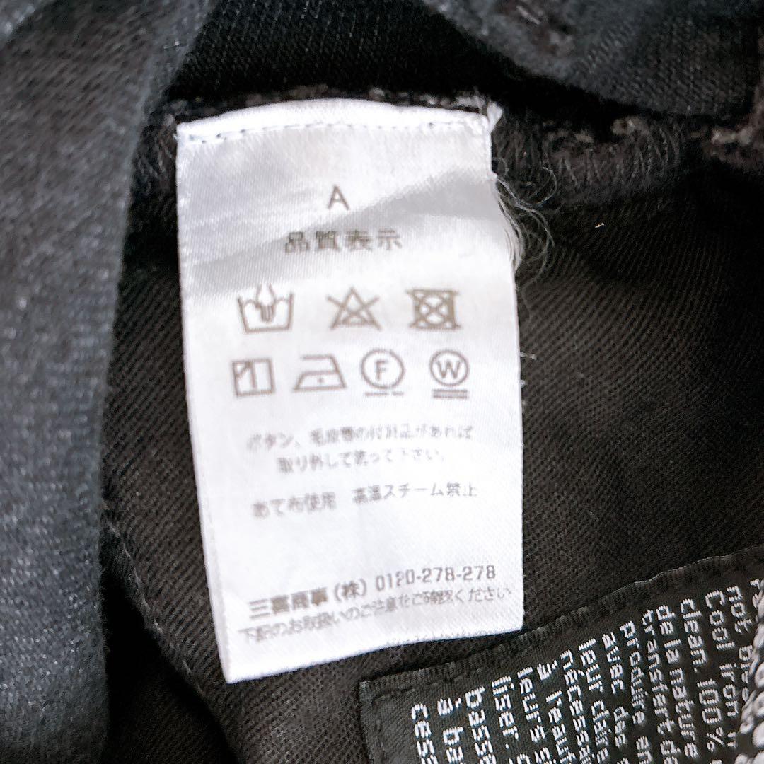 アレキサンダーワン　ロゴ　ダメージ　デニム　ショートパンツ　変形　ブラック　黒