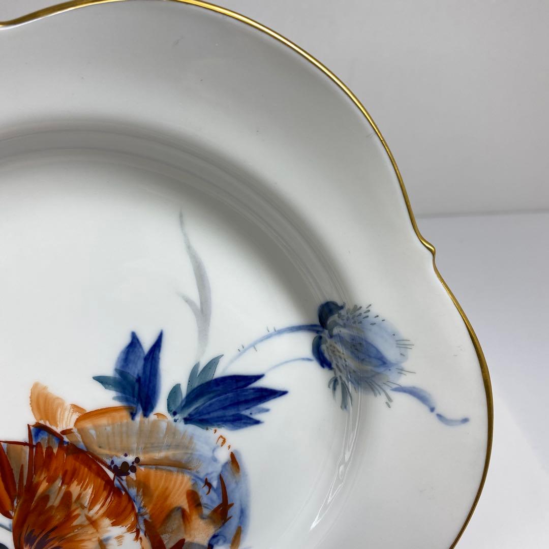 マイセン　現代花プレートA 幅約20.6㎝ 東さ7-0202②