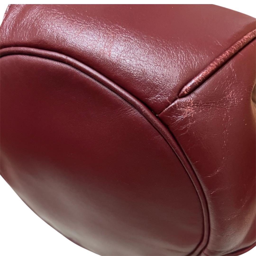 Cartgier マストライン　ボルドー　巾着ショルダーバッグ　ショルダーバッグ