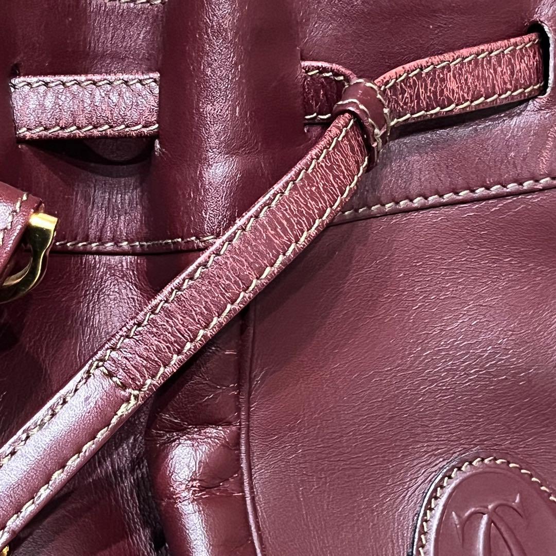 Cartgier マストライン　ボルドー　巾着ショルダーバッグ　ショルダーバッグ