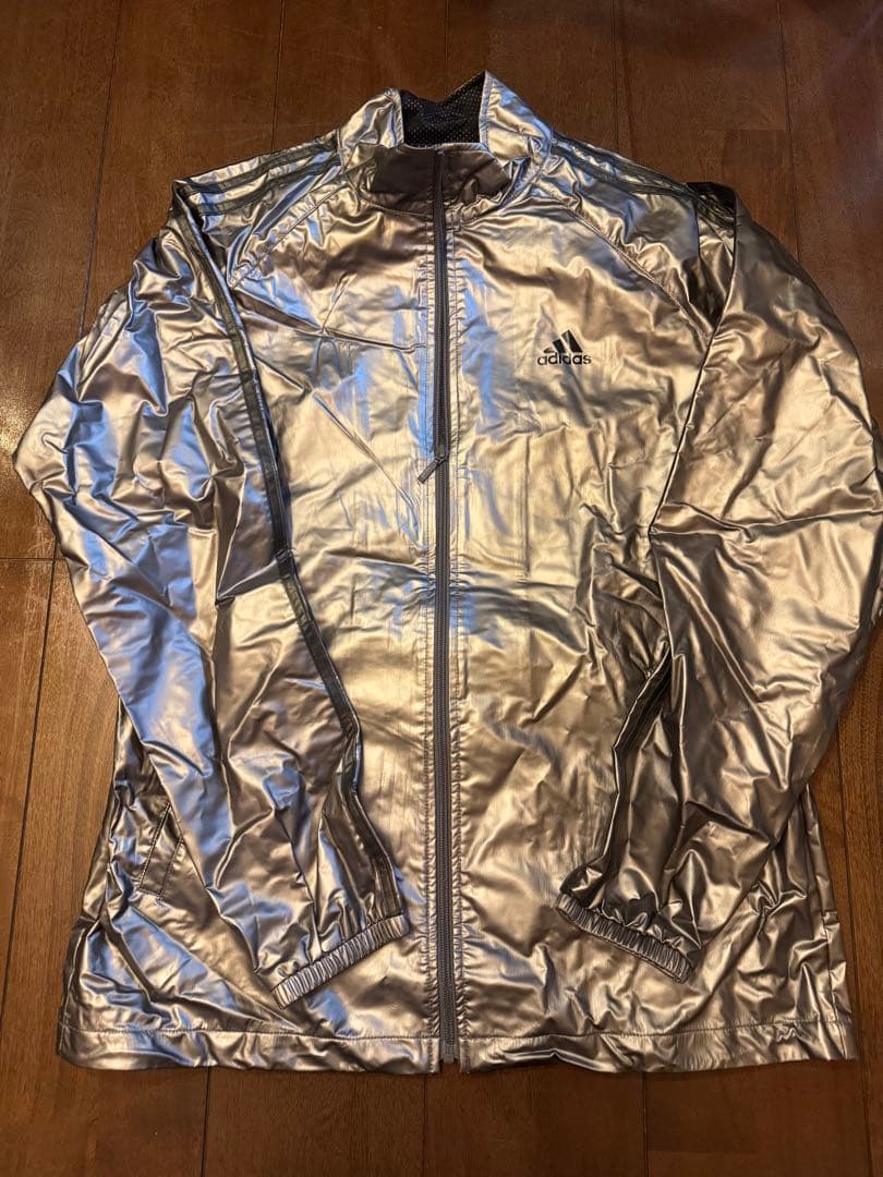 アディダス ウィドブレーカー 上下 ダークシルバー